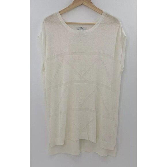 Liz Claiborne Plus Size Ivory Knit Ramie Blend Tunic Sweater Size‎ 1x - Picture 1 of 5